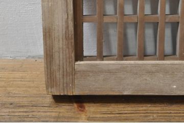 アンティーク建具　和の雰囲気溢れる格子欄間1枚(明かり取り、筬欄間、おさらんま、オサランマ)(R-076075)