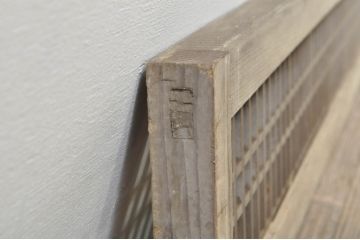 アンティーク建具　和の雰囲気溢れる格子欄間1枚(明かり取り、筬欄間、おさらんま、オサランマ)(R-076075)