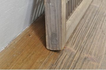 アンティーク建具　和の雰囲気溢れる格子欄間1枚(明かり取り、筬欄間、おさらんま、オサランマ)(R-076075)