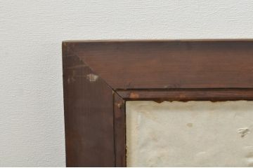 アンティーク建具　凝ったデザインが魅力的な障子付き組子欄間1枚(明り取り、明かり取り)(R-076076)