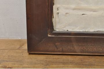 アンティーク建具　凝ったデザインが魅力的な障子付き組子欄間1枚(明り取り、明かり取り)(R-076076)