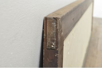 アンティーク建具　凝ったデザインが魅力的な障子付き組子欄間1枚(明り取り、明かり取り)(R-076076)