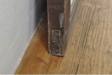 アンティーク建具　凝ったデザインが魅力的な障子付き組子欄間1枚(明り取り、明かり取り)(R-076076)
