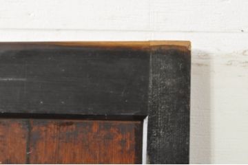 アンティーク建具　鏡板　欅(ケヤキ)材　和モダンな空間作りにおすすめな帯戸2枚セット(引き戸、板戸)(R-076082)