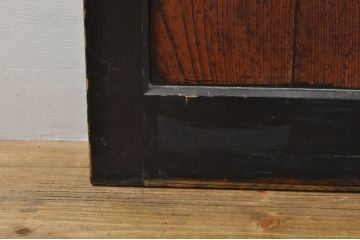 アンティーク建具　鏡板　欅(ケヤキ)材　和モダンな空間作りにおすすめな帯戸2枚セット(引き戸、板戸)(R-076082)