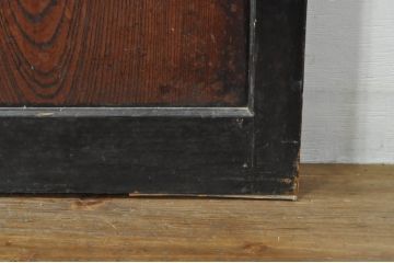 アンティーク建具　鏡板　欅(ケヤキ)材　和モダンな空間作りにおすすめな帯戸2枚セット(引き戸、板戸)(R-076082)
