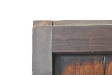 アンティーク建具　鏡板　欅(ケヤキ)材　和モダンな空間作りにおすすめな帯戸2枚セット(引き戸、板戸)(R-076082)