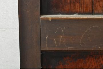 アンティーク建具　鏡板　欅(ケヤキ)材　和モダンな空間作りにおすすめな帯戸2枚セット(引き戸、板戸)(R-076082)