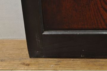 アンティーク建具　鏡板　欅(ケヤキ)材　和モダンな空間作りにおすすめな帯戸2枚セット(引き戸、板戸)(R-076083)