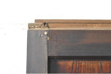 アンティーク建具　鏡板　欅(ケヤキ)材　和モダンな空間作りにおすすめな帯戸2枚セット(引き戸、板戸)(R-076083)