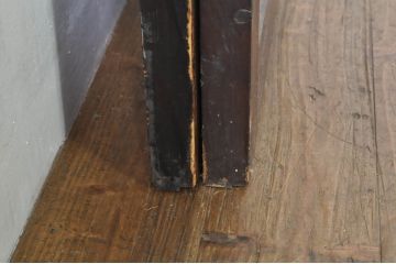 アンティーク建具　鏡板　欅(ケヤキ)材　和モダンな空間作りにおすすめな帯戸2枚セット(引き戸、板戸)(R-076083)