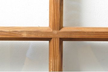 アンティーク建具　大正ロマン　古い木味が魅力的なガラス戸4枚セット(引き戸)(R-076084)