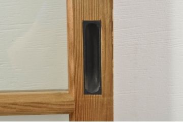 アンティーク建具　大正ロマン　古い木味が魅力的なガラス戸4枚セット(引き戸)(R-076084)
