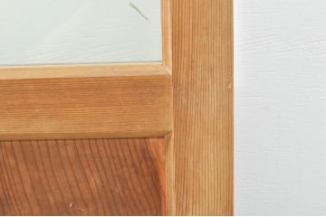 アンティーク建具　大正ロマン　古い木味が魅力的なガラス戸4枚セット(引き戸)(R-076084)