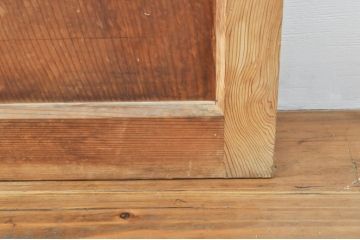 アンティーク建具　大正ロマン　古い木味が魅力的なガラス戸4枚セット(引き戸)(R-076084)