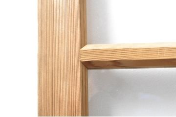 アンティーク建具　大正ロマン　古い木味が魅力的なガラス戸4枚セット(引き戸)(R-076084)