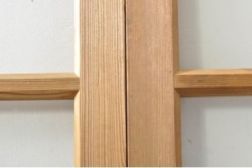 アンティーク建具　大正ロマン　古い木味が魅力的なガラス戸4枚セット(引き戸)(R-076084)