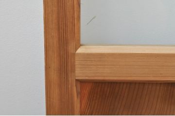 アンティーク建具　大正ロマン　古い木味が魅力的なガラス戸4枚セット(引き戸)(R-076084)