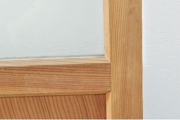 アンティーク建具　大正ロマン　古い木味が魅力的なガラス戸4枚セット(引き戸)(R-076084)