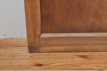 アンティーク建具　大正ロマン　古い木味が魅力的なガラス戸4枚セット(引き戸)(R-076084)