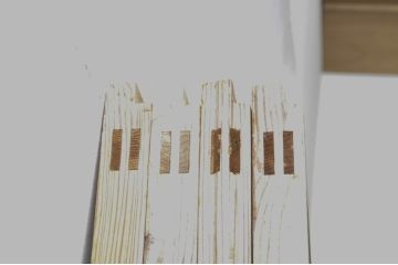 アンティーク建具　大正ロマン　古い木味が魅力的なガラス戸4枚セット(引き戸)(R-076084)