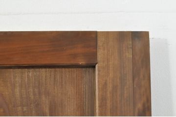 アンティーク建具　心和ませる古い木味が魅力的な組子入りガラス帯戸4枚セット(引き戸、板戸)(R-076085)