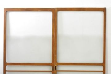 アンティーク建具　レトロな空間を演出するガラス戸2枚セット(引き戸)(R-076086)