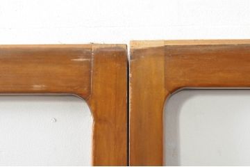 アンティーク建具　レトロな空間を演出するガラス戸2枚セット(引き戸)(R-076086)