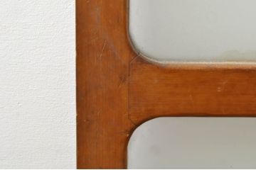 アンティーク建具　レトロな空間を演出するガラス戸2枚セット(引き戸)(R-076086)