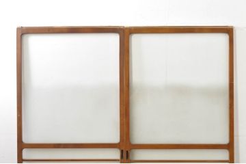 アンティーク建具　レトロな空間を演出するガラス戸2枚セット(引き戸)(R-076086)