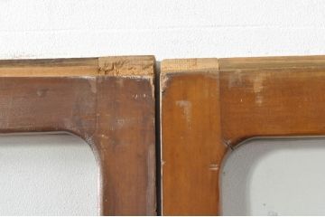 アンティーク建具　レトロな空間を演出するガラス戸2枚セット(引き戸)(R-076086)