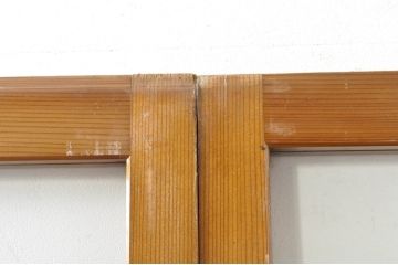 アンティーク建具　レトロな空間を演出するガラス戸2枚セット(引き戸)(R-076087)