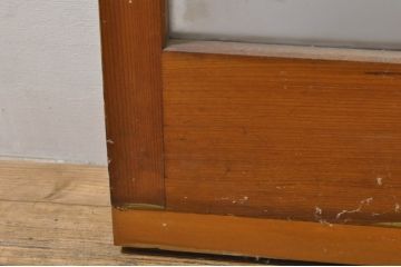 アンティーク建具　レトロな空間を演出するガラス戸2枚セット(引き戸)(R-076087)