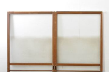 アンティーク建具　レトロな空間を演出するガラス戸2枚セット(引き戸)(R-076087)