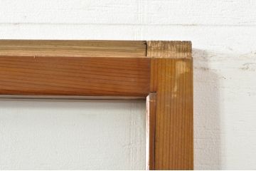 アンティーク建具　レトロな空間を演出するガラス戸2枚セット(引き戸)(R-076087)
