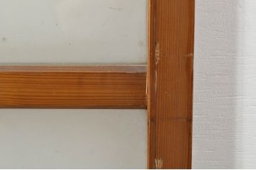 アンティーク建具　レトロな空間を演出するガラス戸2枚セット(引き戸)(R-076087)