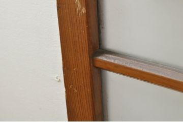 アンティーク建具　レトロな空間を演出するガラス戸2枚セット(引き戸)(R-076087)