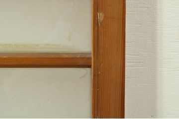 アンティーク建具　レトロな空間を演出するガラス戸2枚セット(引き戸)(R-076087)