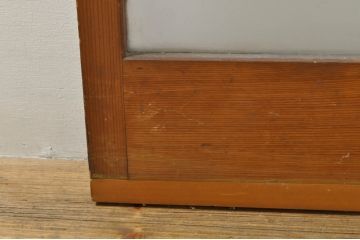 アンティーク建具　レトロな空間を演出するガラス戸2枚セット(引き戸)(R-076087)