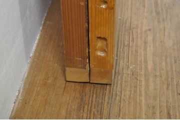 アンティーク建具　レトロな空間を演出するガラス戸2枚セット(引き戸)(R-076087)