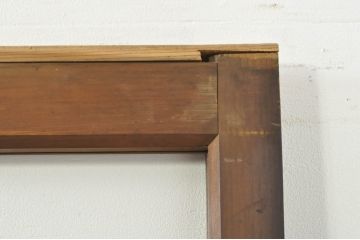 アンティーク建具　温かみのある木味が魅力的な幅狭ガラス戸4枚セット(引き戸)(R-076088)