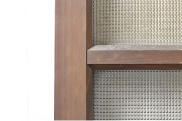 アンティーク建具　温かみのある木味が魅力的な幅狭ガラス戸4枚セット(引き戸)(R-076088)
