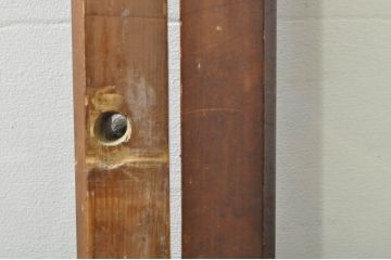 アンティーク建具　温かみのある木味が魅力的な幅狭ガラス戸4枚セット(引き戸)(R-076088)