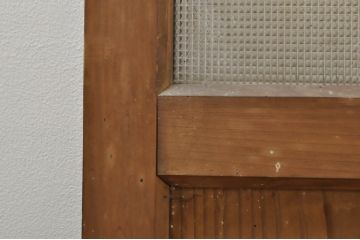 アンティーク建具　温かみのある木味が魅力的な幅狭ガラス戸4枚セット(引き戸)(R-076088)