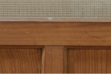 アンティーク建具　温かみのある木味が魅力的な幅狭ガラス戸4枚セット(引き戸)(R-076088)