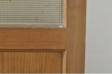 アンティーク建具　温かみのある木味が魅力的な幅狭ガラス戸4枚セット(引き戸)(R-076088)