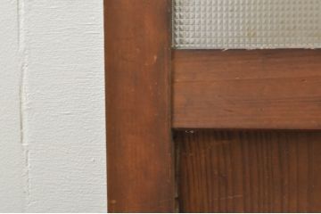 アンティーク建具　温かみのある木味が魅力的な幅狭ガラス戸4枚セット(引き戸)(R-076088)