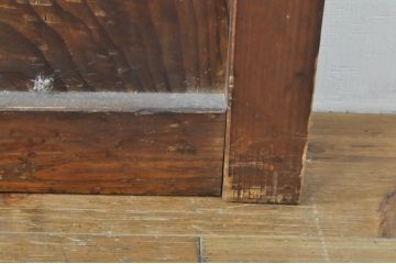 アンティーク建具　温かみのある木味が魅力的な幅狭ガラス戸4枚セット(引き戸)(R-076088)