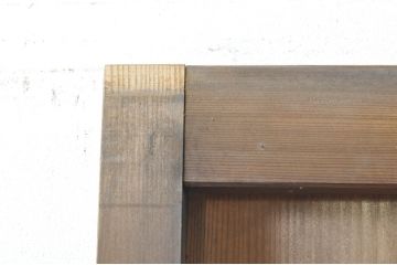 アンティーク建具　心和ませる古い木味が魅力的な横桟板戸2枚セット(舞良戸、まいらど、引き戸)(R-076089)