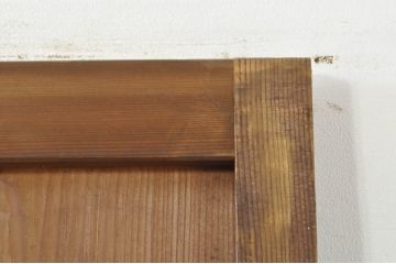 アンティーク建具　心和ませる古い木味が魅力的な横桟板戸2枚セット(舞良戸、まいらど、引き戸)(R-076089)